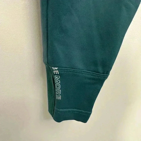 Alphalete Tapered  Leg Ribbed Be More Hem Joggers Sweatpants Teal Blue Green XS - Picture 4 of 12